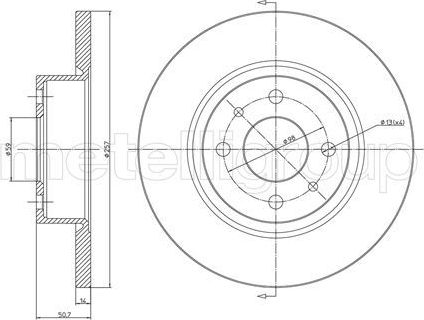 Тормозной диск Trusting. Артикул DF651