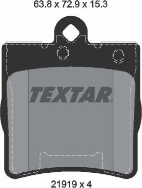 Тормозные колодки Textar Q+. Артикул 2191901