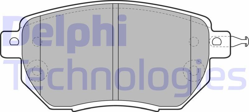 Тормозные колодки Delphi (Low-Metallic). Артикул LP1986