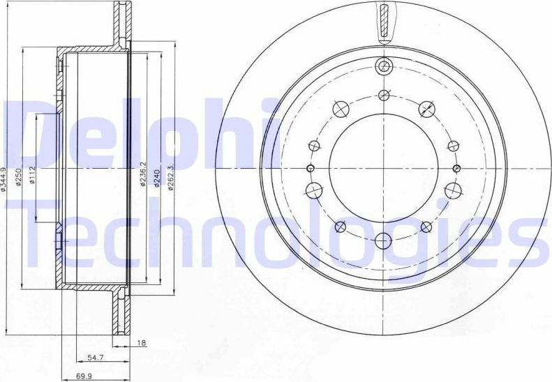 Тормозной диск Delphi. Артикул BG4275