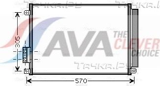 Радиатор кондиционера (конденсатор) AVA (алюминий). Артикул FT5347D