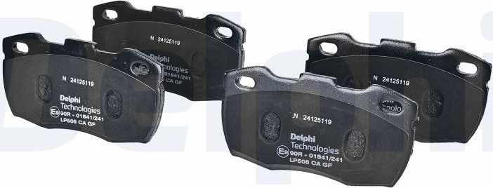 Тормозные колодки Delphi (Low-Metallic). Артикул LP506