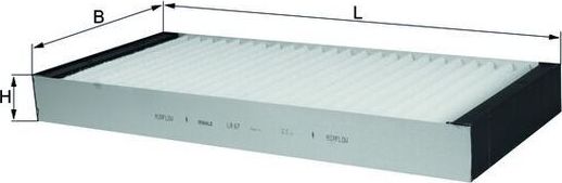 Салонный фильтр Mahle для Neoplan Cityliner 1990-1993. Артикул LA 67