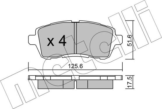 Тормозные колодки Metelli. Артикул 22-0793-2