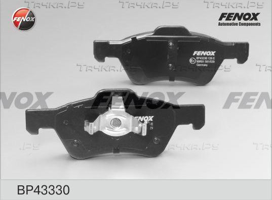 Тормозные колодки Fenox передние для Mazda Tribute I 2000-2008. Артикул BP43330