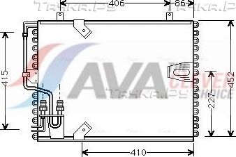Радиатор кондиционера (конденсатор) AVA (алюминий). Артикул BW5183