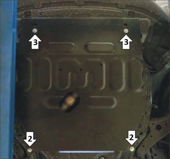 Защита усиленная Мотодор для картера, КПП и радиатора Changan UNI-K 2020-2026. Артикул 57203