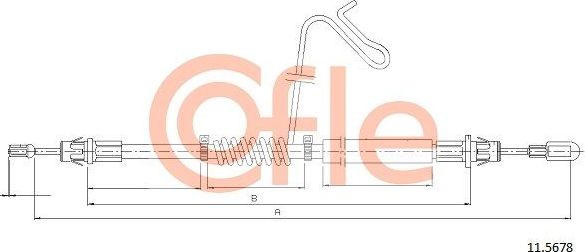 Трос ручника (тросик ручного тормоза) Cofle. Артикул 92.11.5678