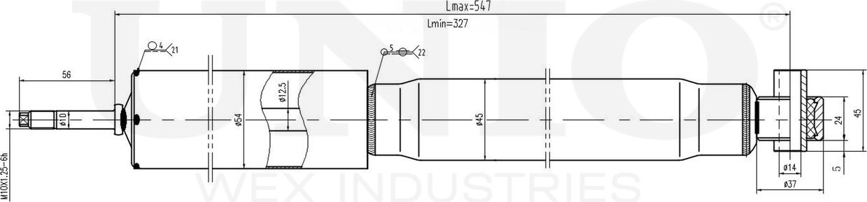 Амортизатор подвески (Unio). Артикул SAB-10409