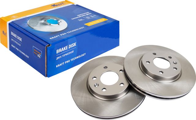 Диск тормозной передний (Kraft). Артикул KT016061
