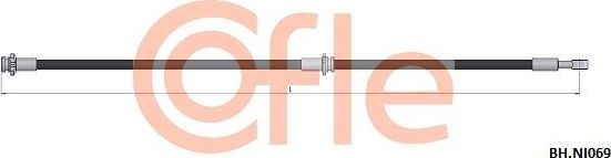 Тормозной шланг Cofle задний левый для Nissan Almera Tino I 2000-2006. Артикул 92.BH.NI069
