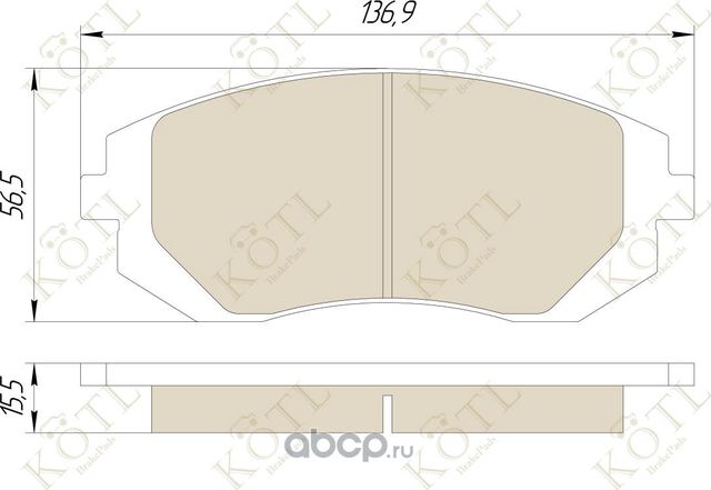 Колодки тормозные дисковые передние к-т SUBARU FORESTER 01-/IMPREZA 01-/LEGACY 98- (Kotl) Kotl. Артикул 3328kt
