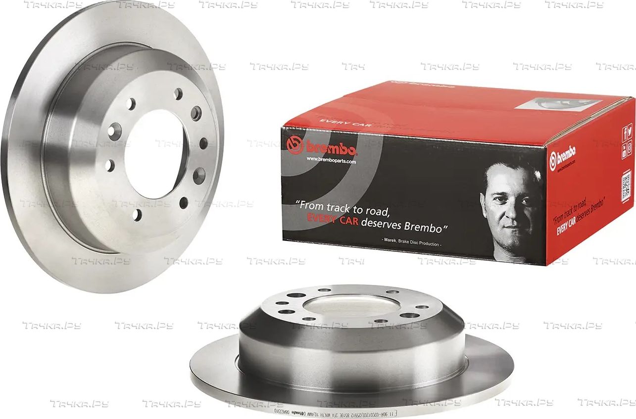 Тормозной диск Brembo задний для Kia Carnival II 2006-2014. Артикул 08.A633.10