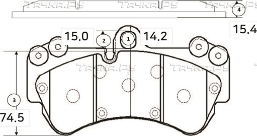 Тормозные колодки CTR передние для Volkswagen Touareg I 2002-2010. Артикул GK1260