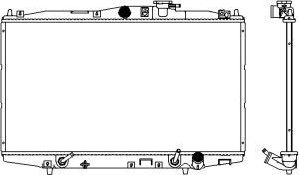 Радиатор охлаждения двигателя Sakura. Артикул 3211-1007