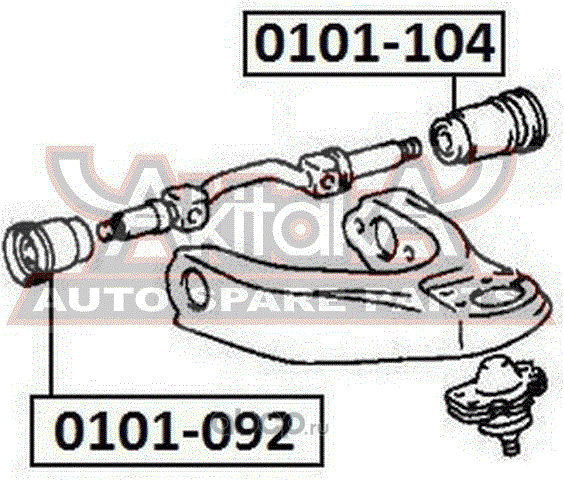 Сайлентблок переднего рычага подвески Asva. Артикул 0101-104