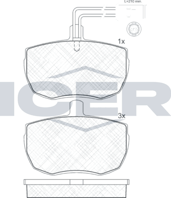 Тормозные колодки Icer для LTI TX I 1997-2002. Артикул 180672