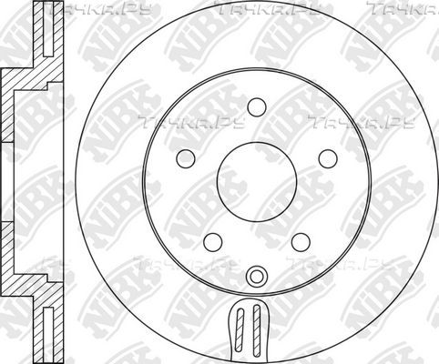 Тормозной диск NiBK передний для Land Rover Discovery IV 2009-2016. Артикул RN1728