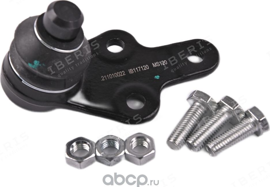 ШАРОВАЯ ОПОРА НИЖНЯЯ L FORD FOCUS III 1.0-2.0 10> / C-MAX II 1.0-2.0D 10> / TRANSIT/TOURNEO CONNECT 1.0-1.6D 13 (Iberis). Артикул IB117120 