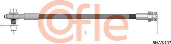 Тормозной шланг Cofle задний левый для SEAT Leon II 2005-2012. Артикул 92.BH.VK107
