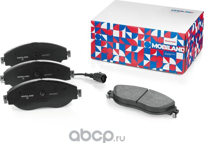 Колодки тормозные дисковые передние (4 шт.) с п/шум. пласт. SKODA OCTAVIA III (5 (Mobiland). Артикул 429102810