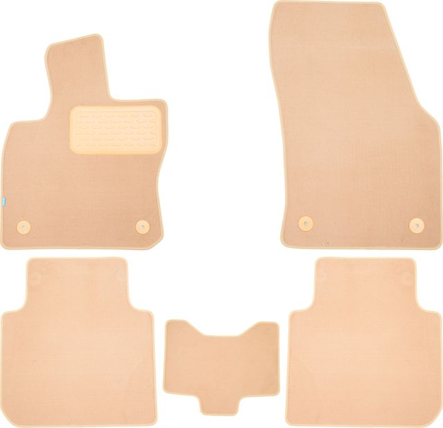 Коврики Klever Premium для салона Skoda Kodiaq 2017-2026 Бежевые. Артикул KLEVER04451922112kh