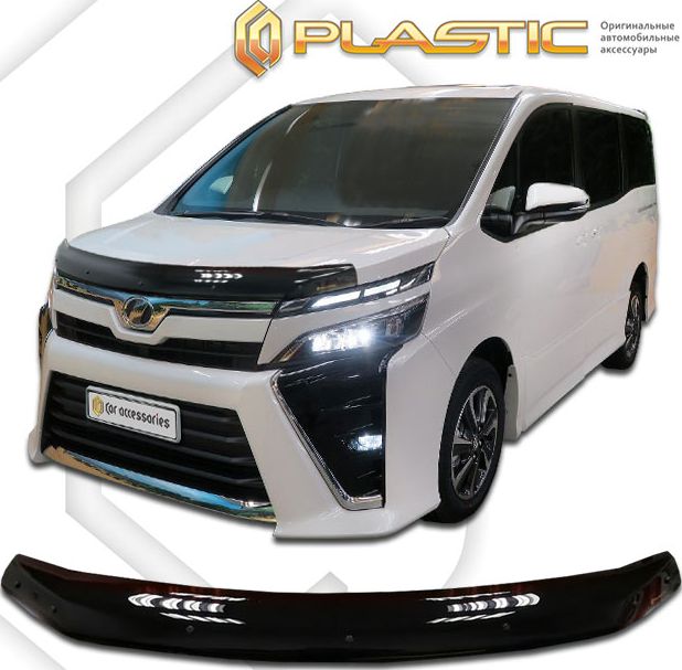 Дефлектор СА Пластик для капота (Classic черный) Toyota Voxy III (R80) 2014-2017. Артикул 2010010112998