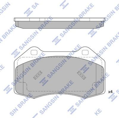 Тормозные колодки Sangsin Hi-Q для Renault Megane IV 2010-2026. Артикул SP1877