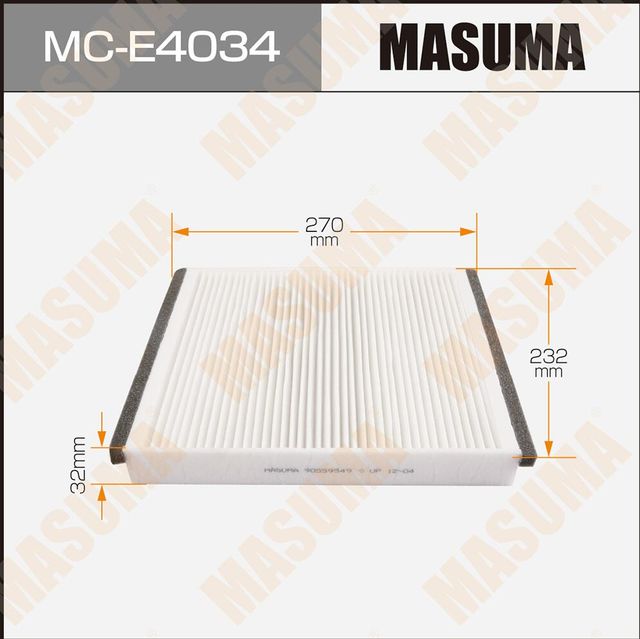 Салонный фильтр Masuma. Артикул MC-E4034