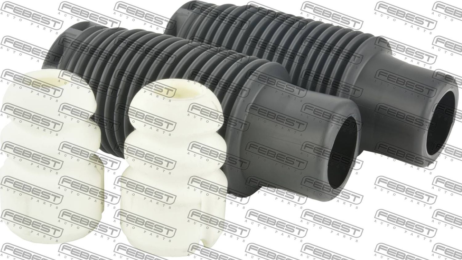 Комплект отбойников и пыльников амортизаторов (стоек) Febest. Артикул PGSHB-206F-KIT