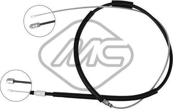 Трос ручника (тросик ручного тормоза) Metalcaucho правый для Renault Megane II 2003-2009. Артикул 80166