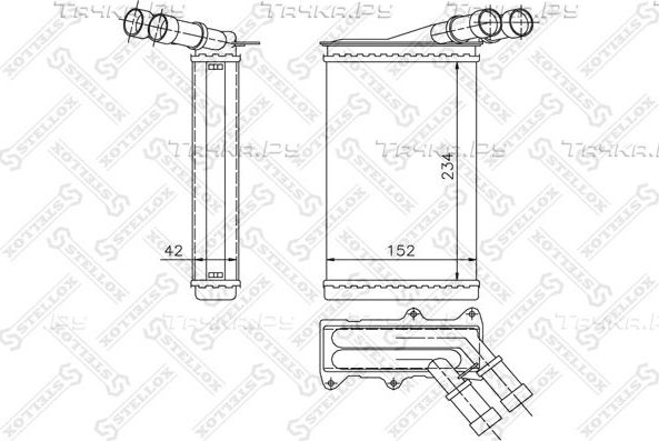 Радиатор отопителя (печки) Stellox. Артикул 10-35005-SX