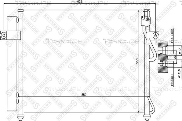 Радиатор кондиционера (конденсатор) Stellox. Артикул 10-45028-SX