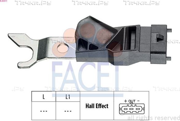 Датчик положения распредвала Facet Made in Italy - OE Equivalent для Opel Sintra 1996-1999. Артикул 9.0311