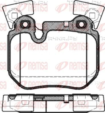 Тормозные колодки Remsa задние для BMW 1 I (E81/E82/E87/E88) 2005-2011. Артикул 1373.00