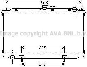 Радиатор охлаждения двигателя AVA. Артикул DNA2216