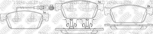 Тормозные колодки NiBK передние для Volkswagen Multivan T5 2009-2015. Артикул PN33001W