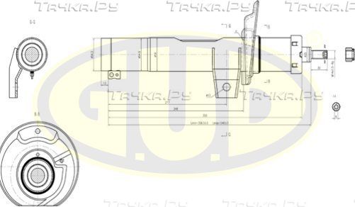 Амортизатор G.U.D. передний для Volkswagen Golf V 2004-2009. Артикул GSA335808