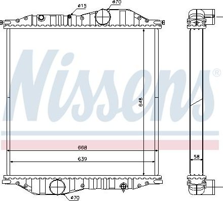 Радиатор охлаждения двигателя Nissens. Артикул 625502