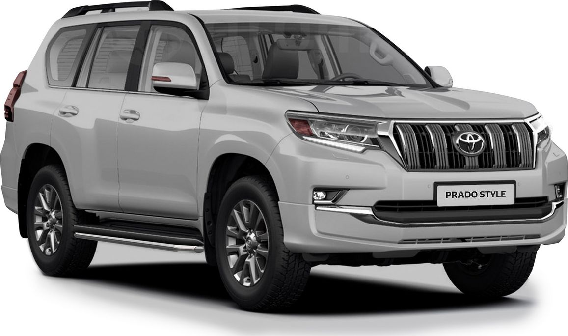 Защита Rival штатных порогов d42 для Toyota Land Cruiser Prado 150 рестайлинг (кроме Style и TRD) 2017-2026. Артикул R.5704.016