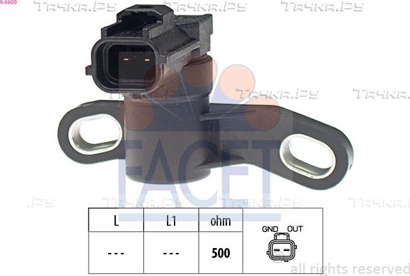 Датчик положения коленвала Facet OE Equivalent для Ford Mondeo IV 2007-2015. Артикул 9.0609