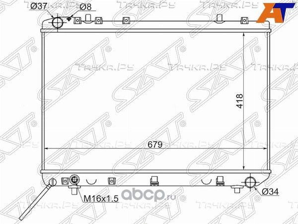 Радиатор SSANGYONG KORANDOTAGAZ TAGER 2.32.9D MT (SAT). Артикул SY0003