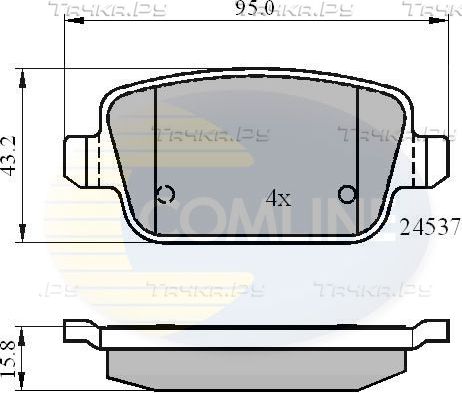 Тормозные колодки Comline Comline задние для Land Rover Freelander II 2006-2014. Артикул CBP01610