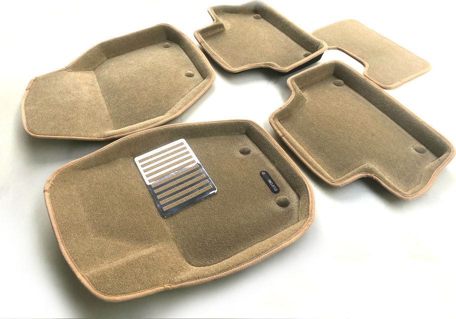 Коврики текстильные Euromat 3D Lux для салона Volvo XC60 I 2008-2017. БЕЖЕВЫЕ. Артикул EM3D-005505T
