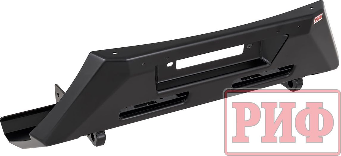 Бампер силовой/защита штатного бампера РИФ передний с защитой рулевых тяг, (центральная часть) для УАЗ Патриот 2015-2026. Артикул RIF064-10076