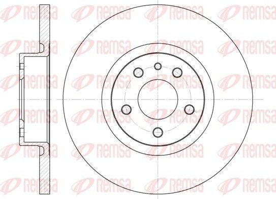 Тормозной диск Remsa передний для Alfa Romeo 147 I 2001-2010. Артикул 6512.00