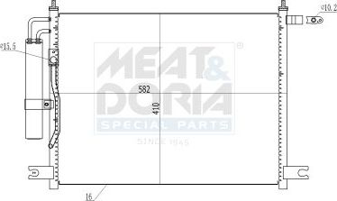 Радиатор кондиционера (конденсатор) Meat & Doria. Артикул 991270