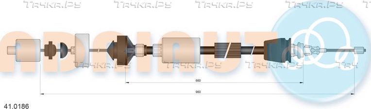 Трос сцепления Adriauto для Renault Kangoo I 2001-2010. Артикул 41.0186