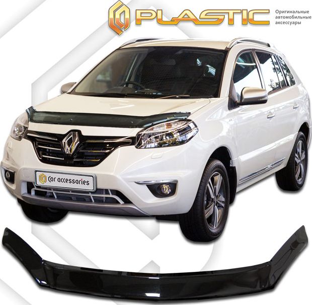 Дефлектор СА Пластик для капота (Classic черный) Renault Koleos 2013-2016. Артикул 2010010109714