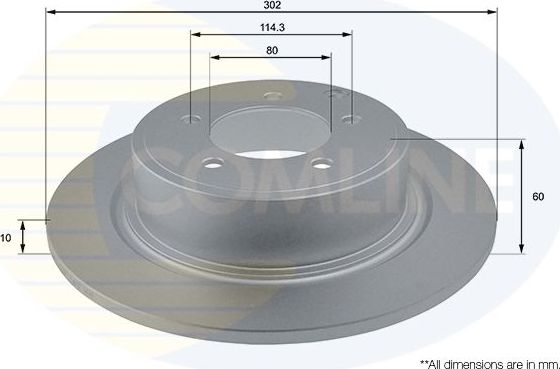 Тормозной диск Comline COATED. Артикул ADC2722